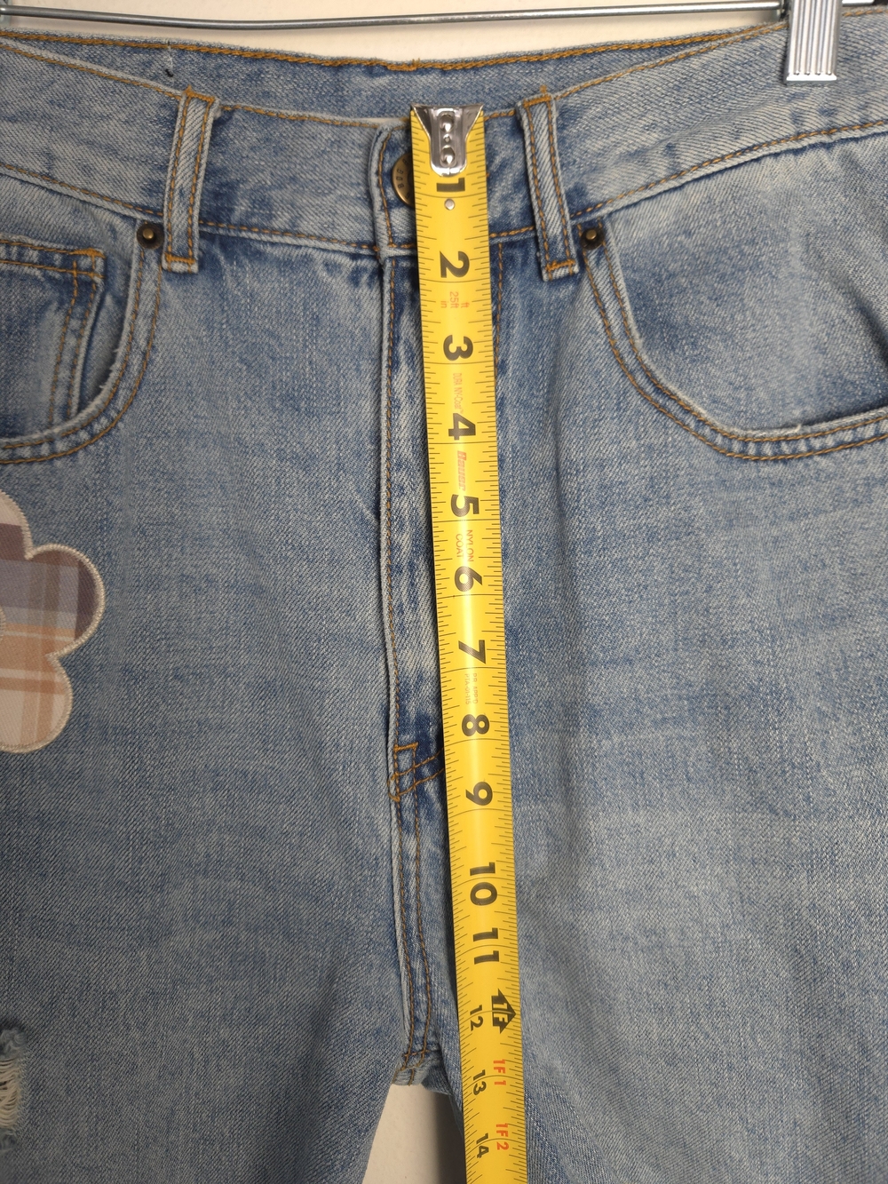 Urban Outfitters BDG Skater Baggy Daisy Patch Jeans Distressed Ripped Y2K 28 - Picture 8 of 10